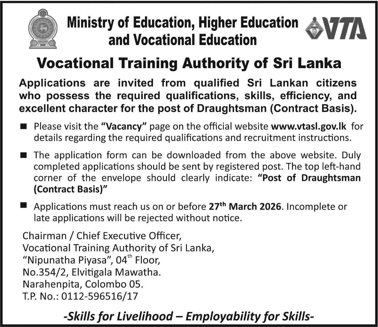 Contract Basis Vacancy header image