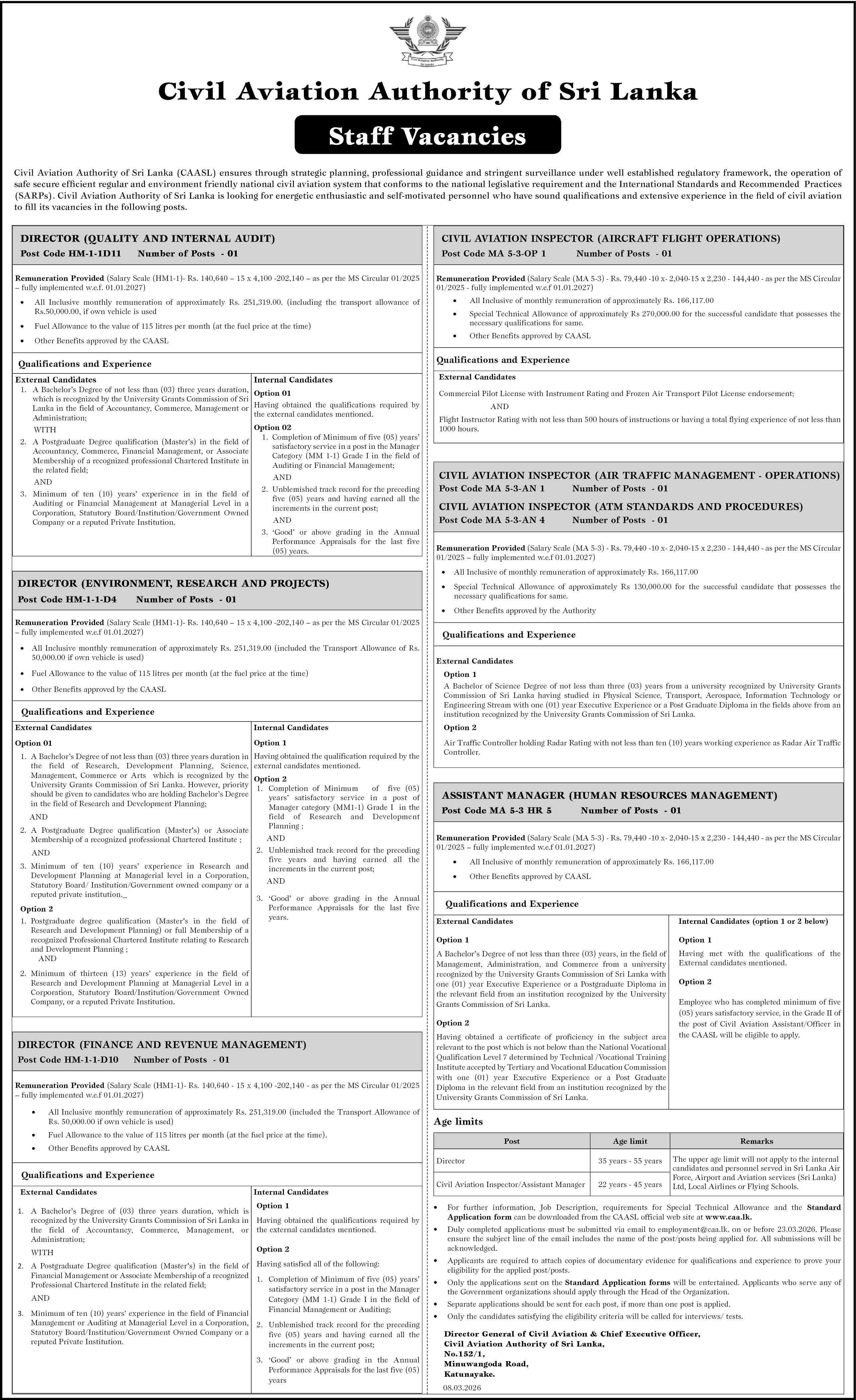 Staff Vacancies header image