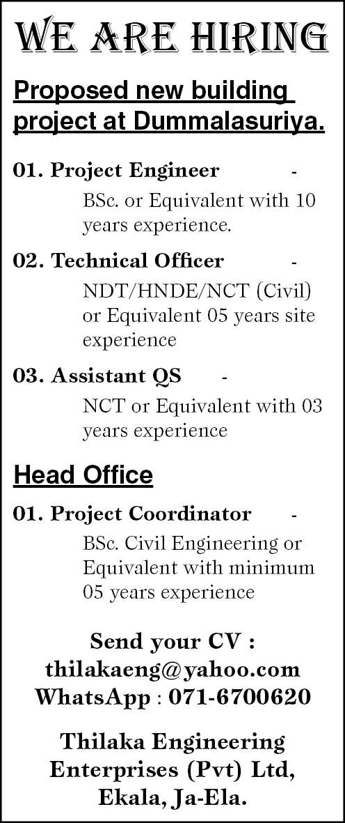 Proposed new building project at Dummalasuriya. header image