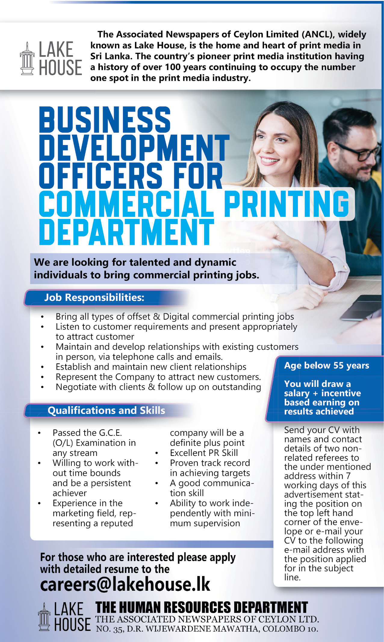 BUSINESS DEVELOPMENT OFFICERS header image