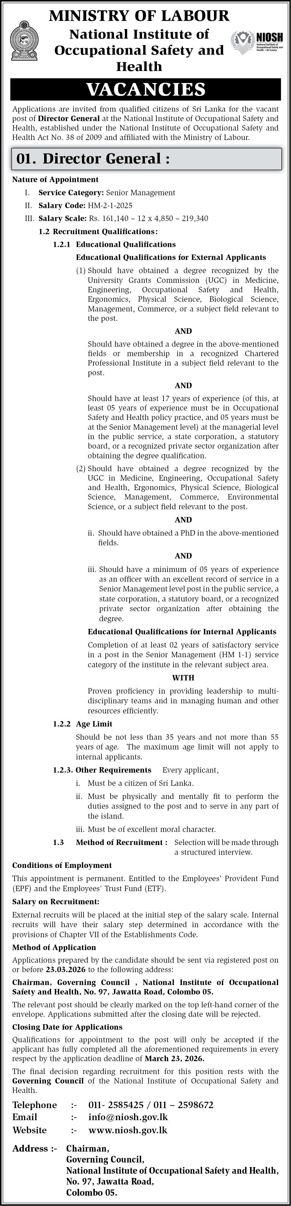 Director General header image