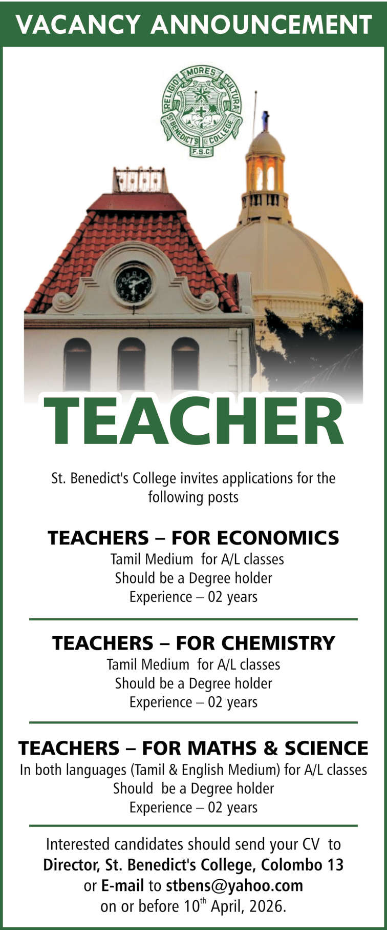 TEACHERS - FOR MATHS & SCIENCE header image