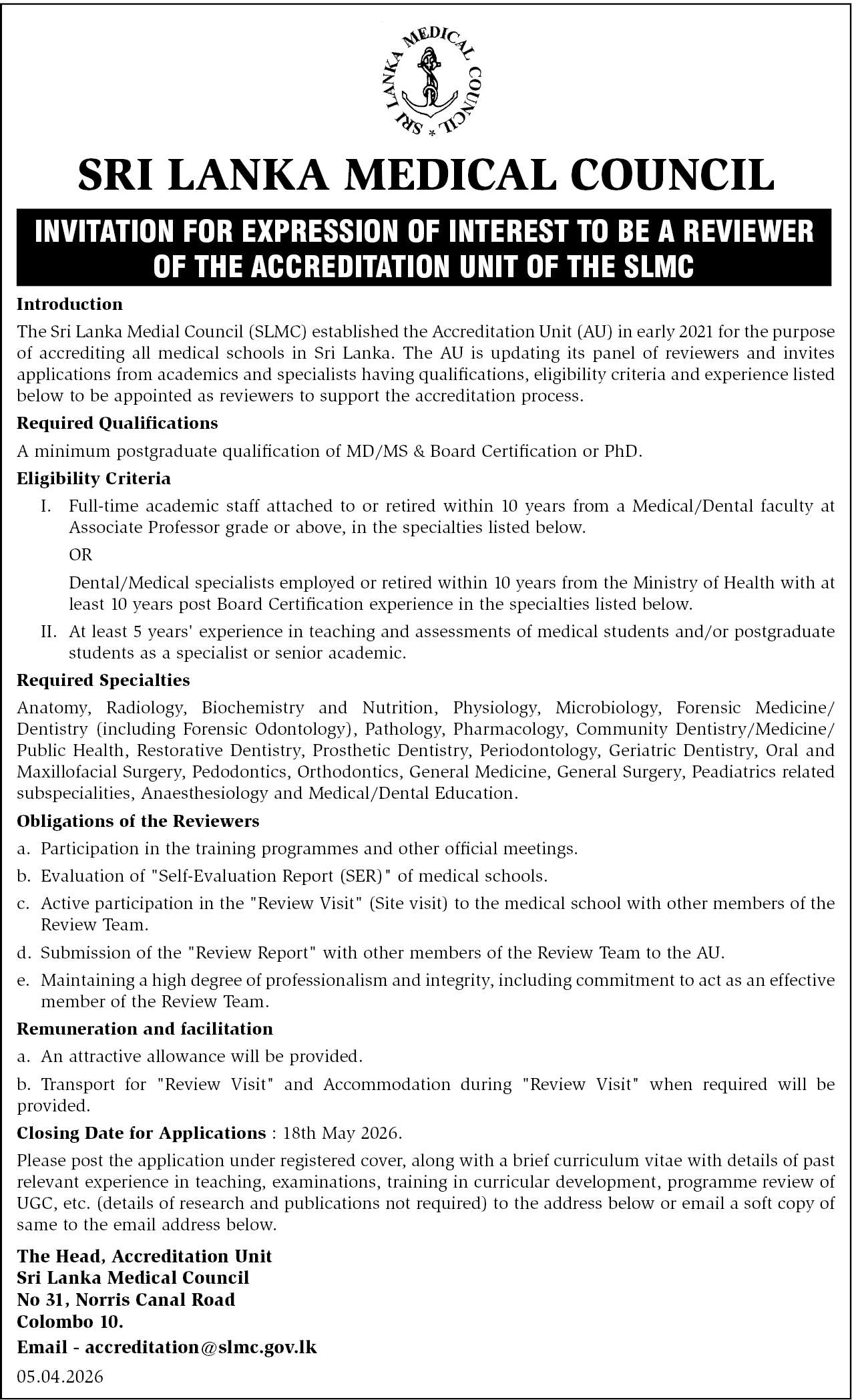 A reviewer from the accreditation unit  header image