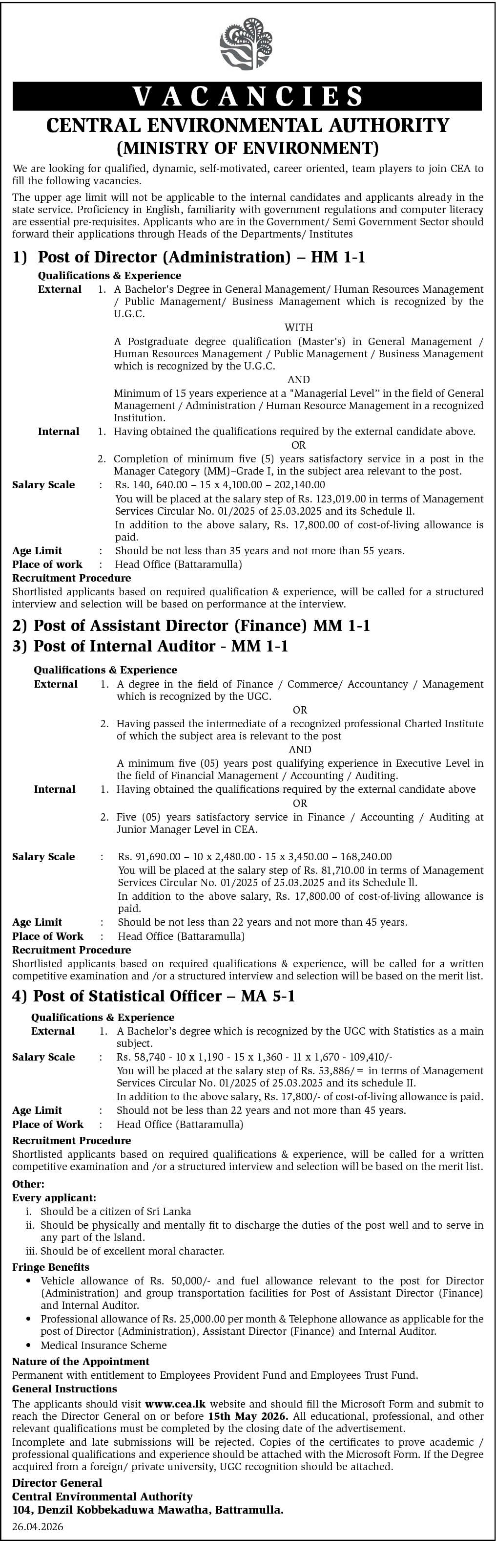 Ministry of Environment header image