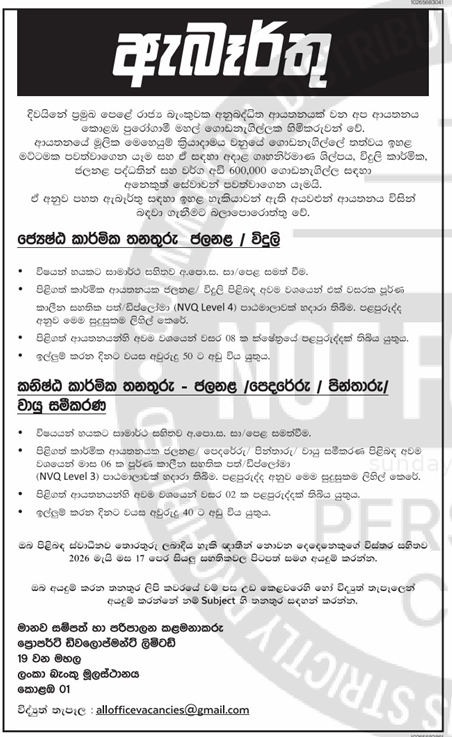 Senior Technician (Plumbing / Electrical) header image