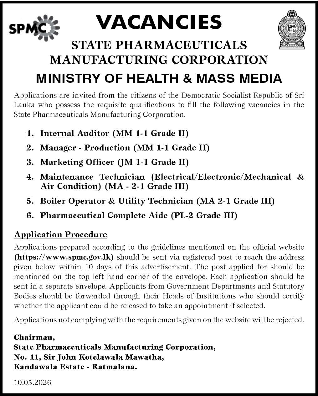 Maintenance Technician (Electrical/Electronic/Mechanical & Air Condition) (MA-2-1 Grade III) header image