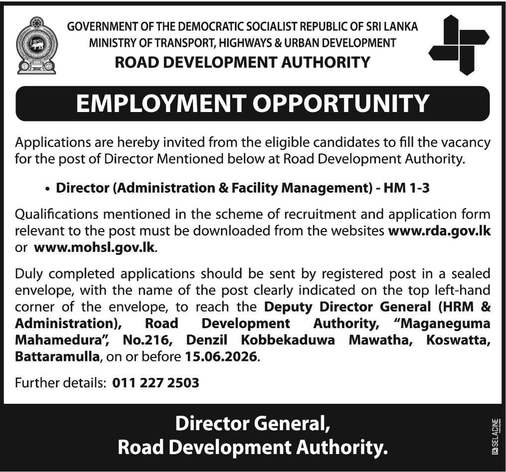 Director (Administration & Facility Management) header image