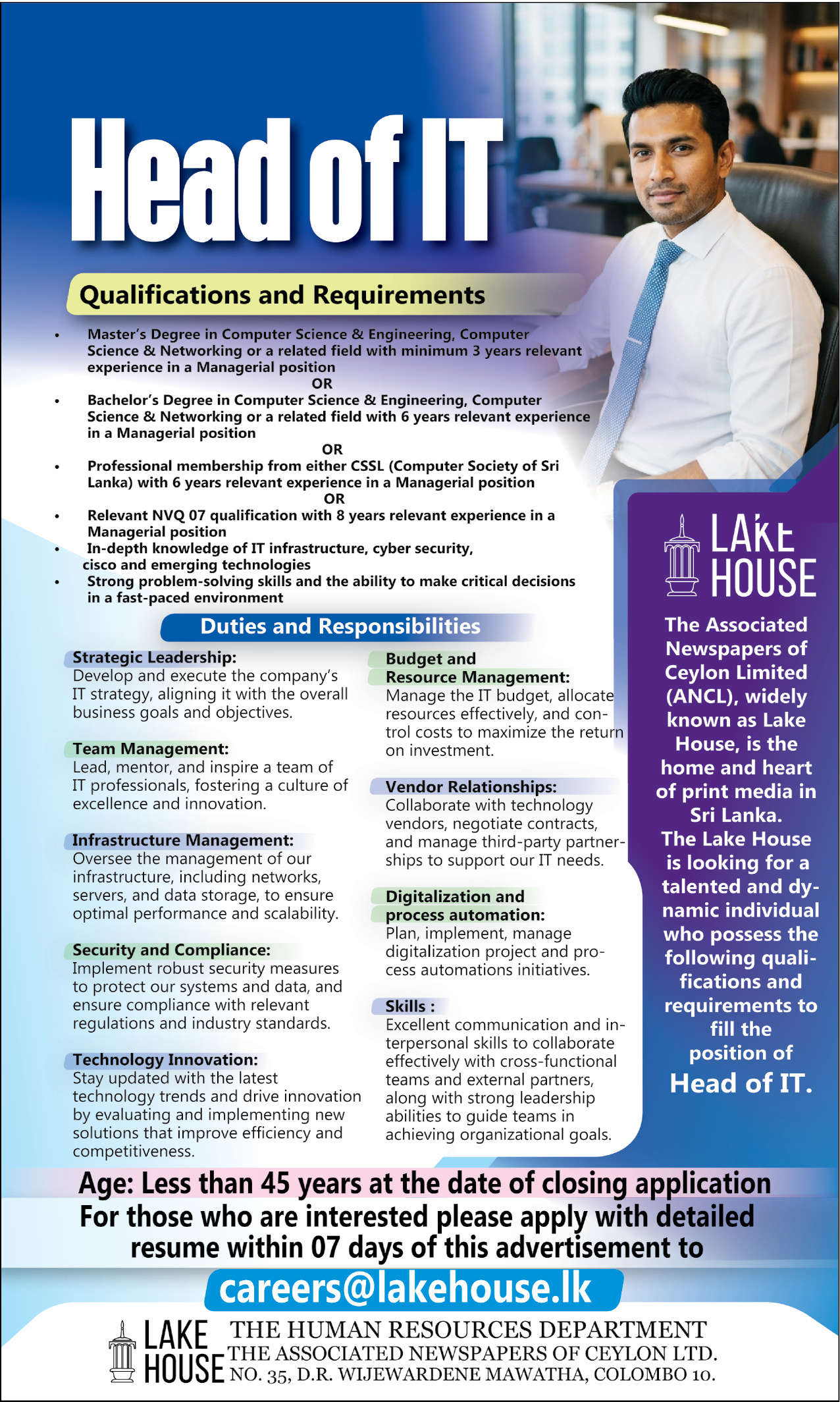 Head of IT header image