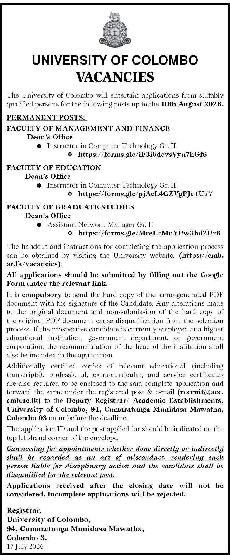 FACULTY OF EDUCATION header image