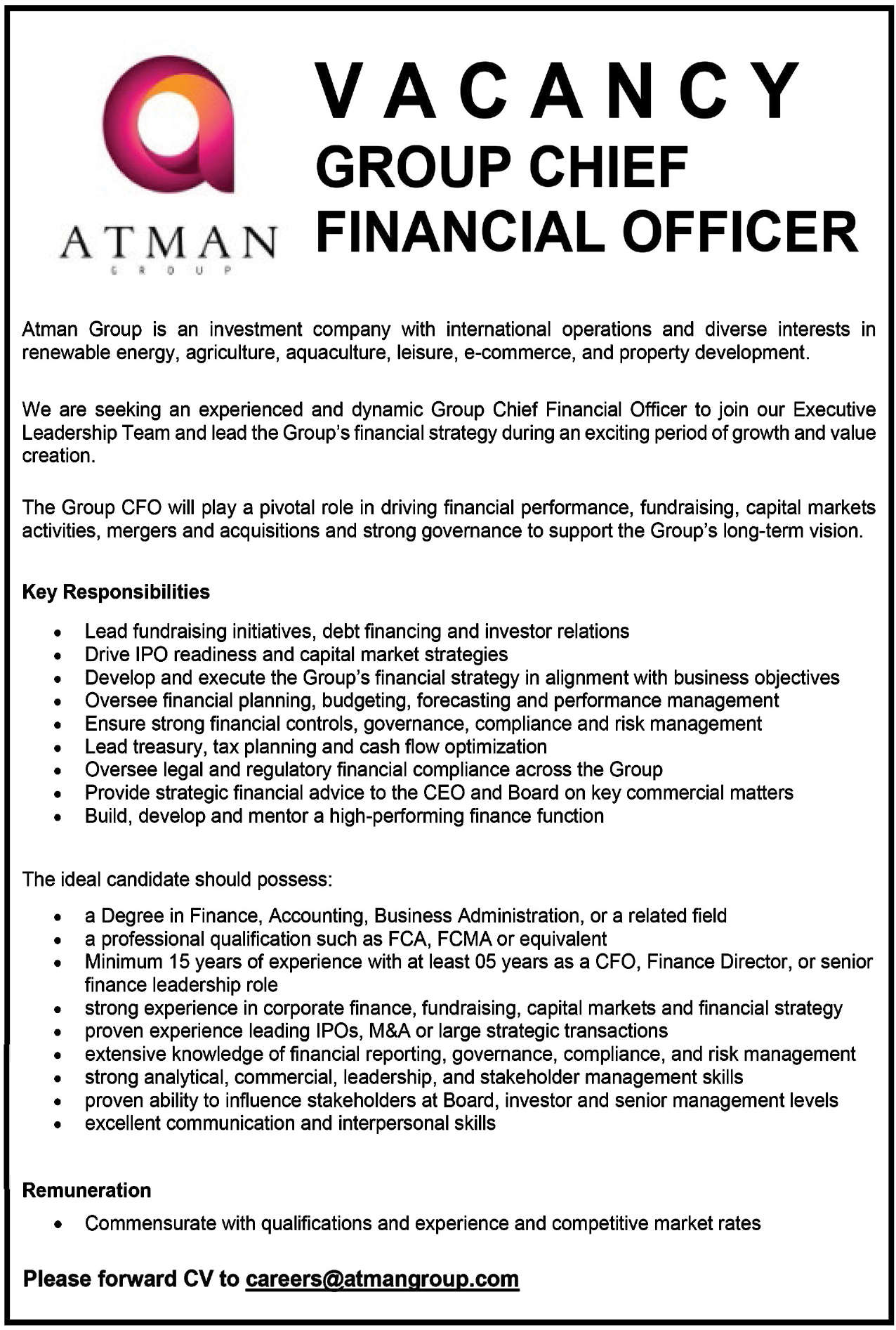 FINANCIAL OFFICER header image