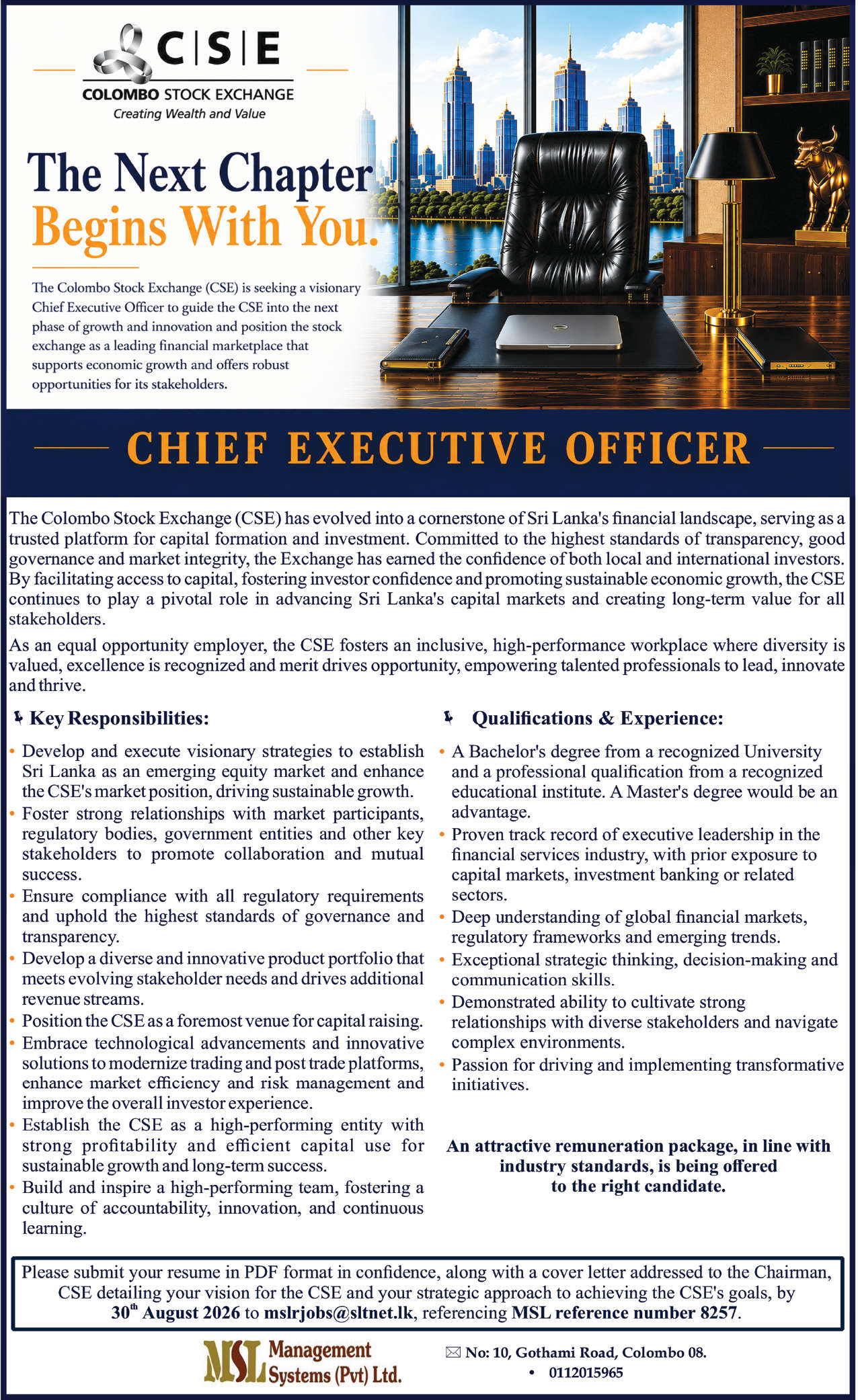 Chief Executive Officer header image
