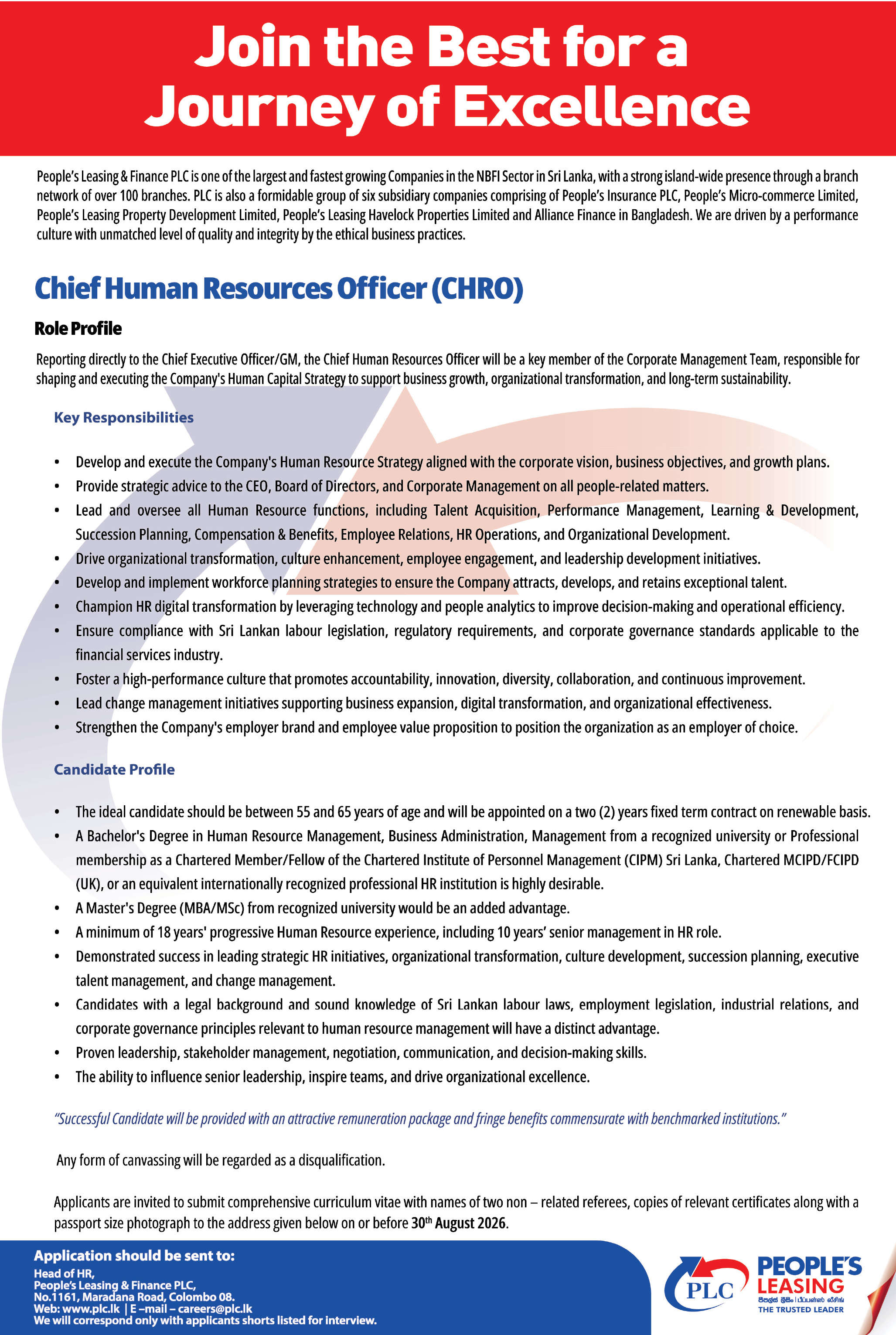 Chief Human Resources Officer (CHRO) header image