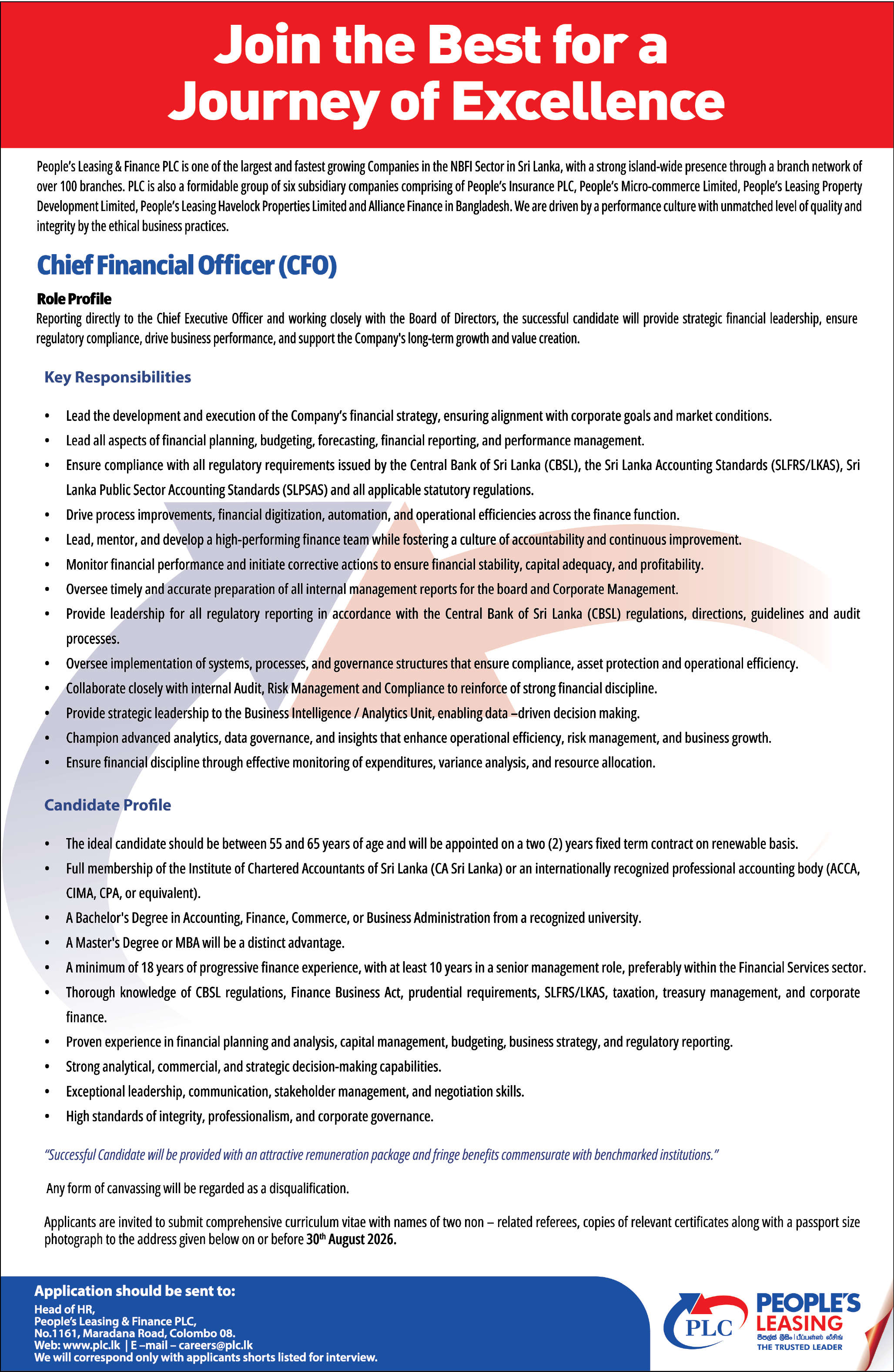 Chief Financial Officer (CFO) header image