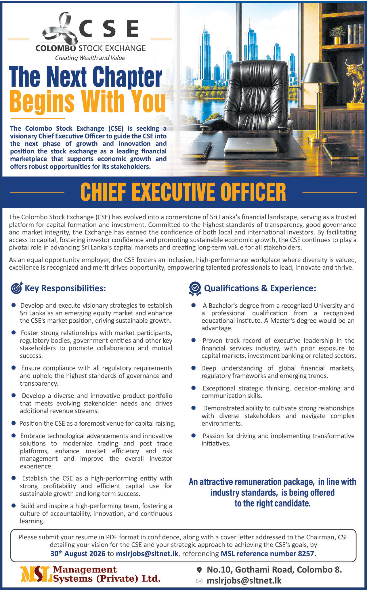 CHIEF EXECUTIVE OFFICER header image