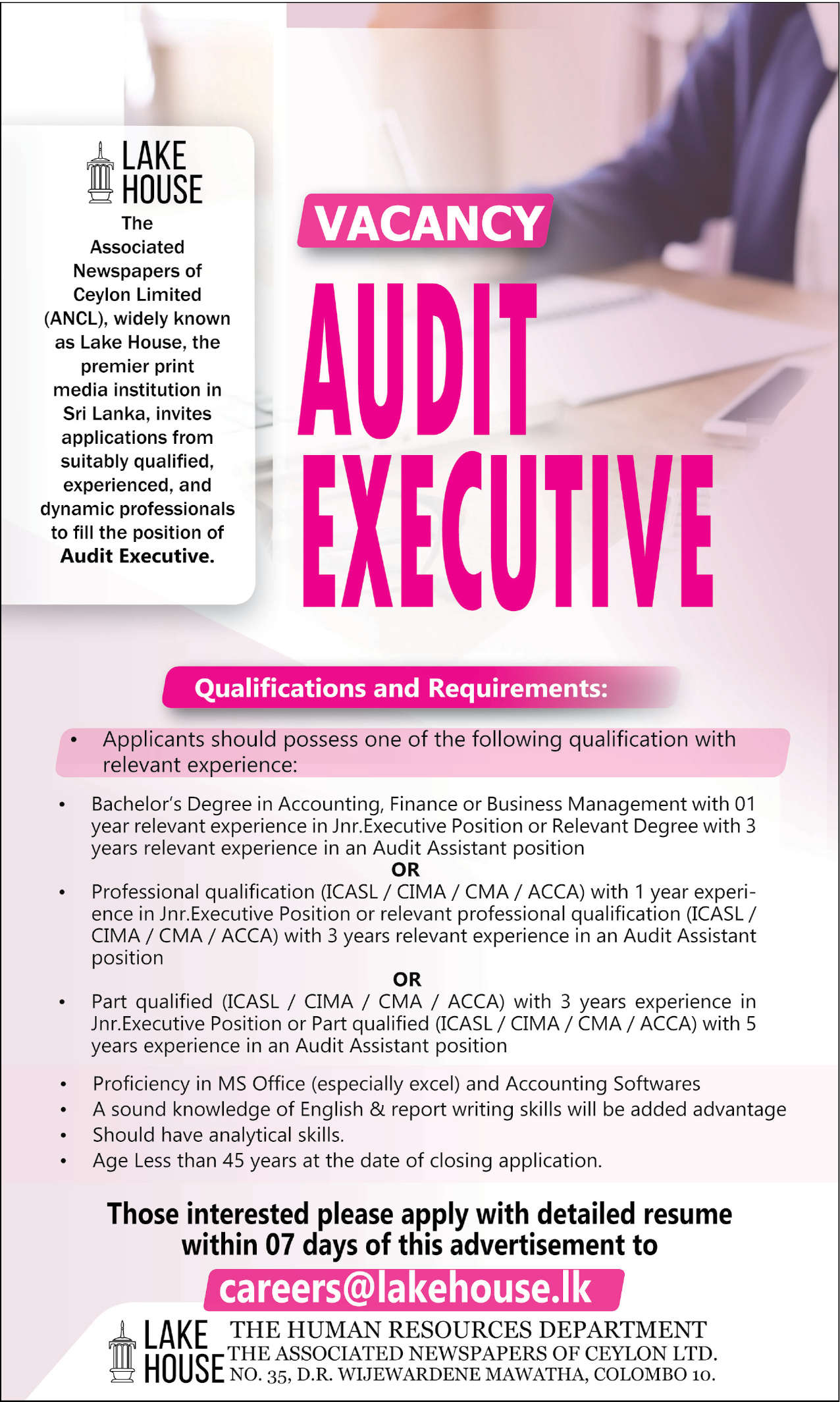 AUDIT EXECUTIVE header image