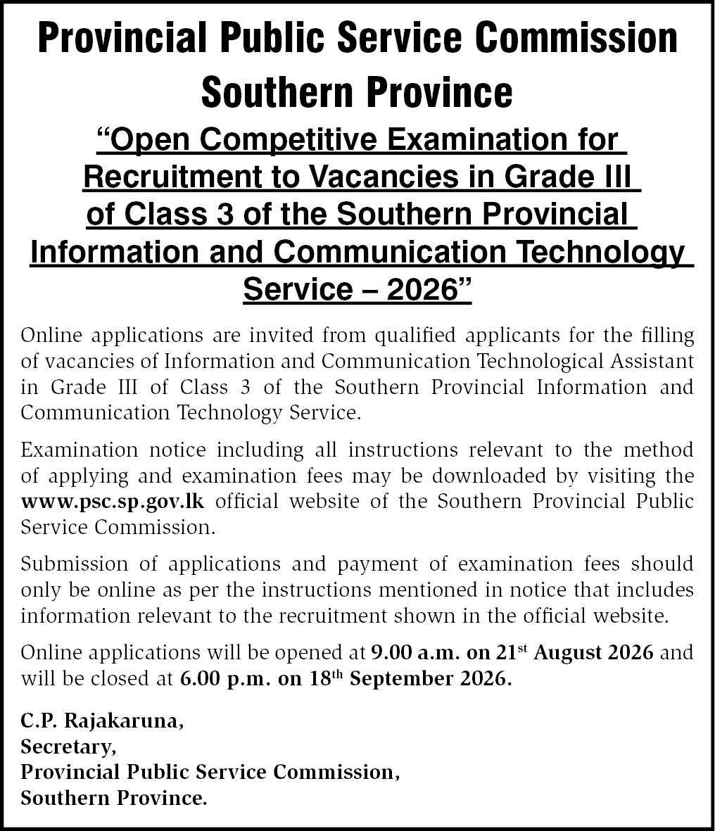 Information and Communication Technological Assistant in Grade III of Class 3 header image