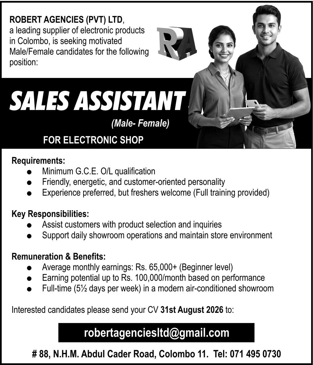 SALES ASSISTANT header image